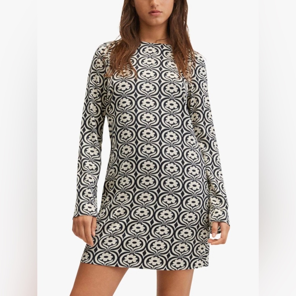 MANGO Retro Print Dress